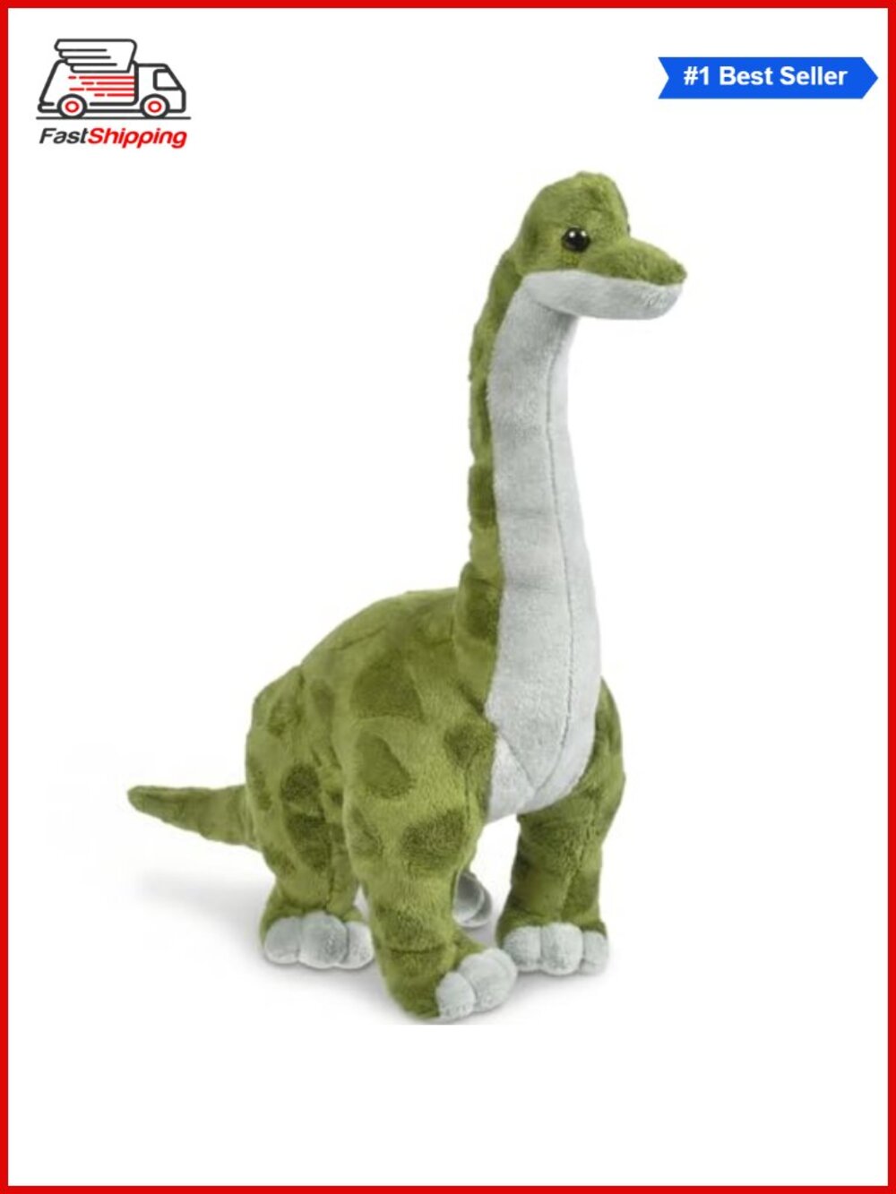 15-Inch Brachiosaurus Plush Stuffed Dinosaur Toy for Kids